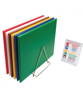 6 x Planches à découper HC880 + Rangement J027 Hygiplas Gastronoble Nisbets