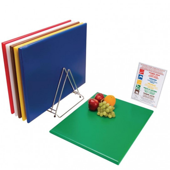 6 x Planches à découper + Rangement - Code couleur S242 Hygiplas