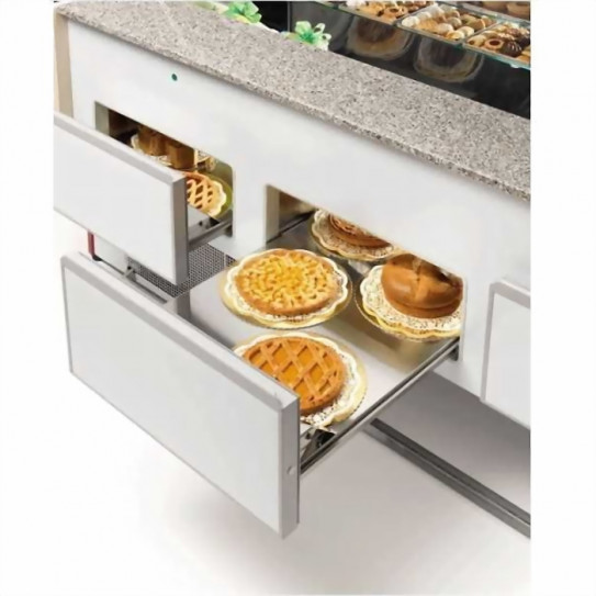 Comptoir vitrine réfrigérée chargement expo basse par tiroirs - UT14/G5-R2 DIAMOND