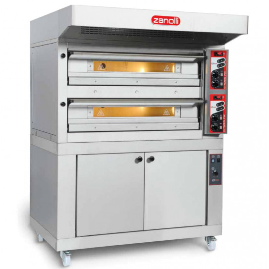 Four pizza électrique 2x6 pizzas Ø33cm Citizen PW6+6/MC Zanolli Support et Hotte en option
