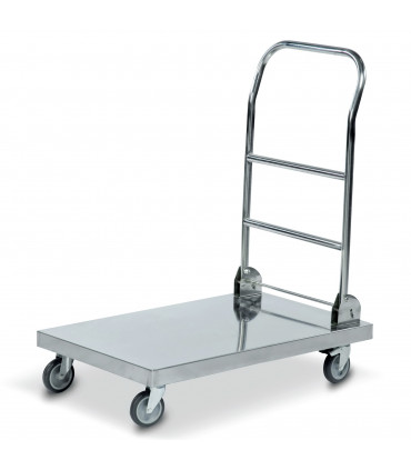 Chariot trolley Inox de transport pliable pour cuisine restaurant CMIN18S1N Chariot trolley Inox de transport pliable pour cuisine restaurant CMIN18S1N