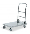 Chariot trolley Inox dos rabattable pour cuisine restaurant