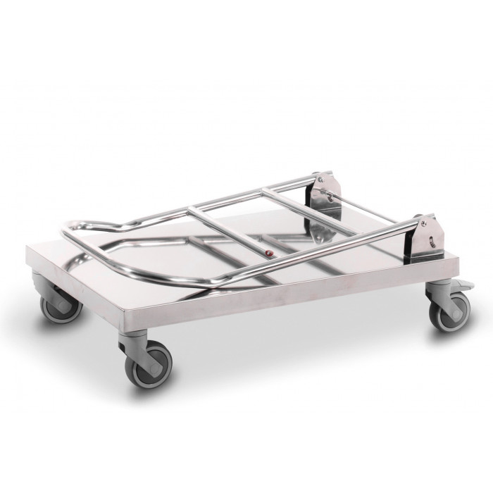 Chariot de transport inox pour cuisine