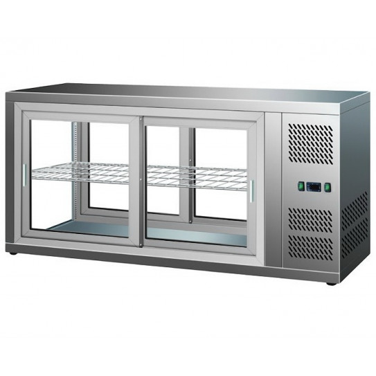 Vitrine pâtisserie, desserts réfrigérée ventilée à poser 150 L froid positif - 7450.0600 Combisteel Vitrine pâtisserie, desserts réfrigérée ventilée à poser 150 L froid positif - 7450.0600 Combisteel