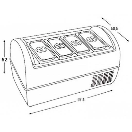 Conservateur de crème glacée BABYGEL/48