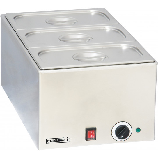 Bain-Marie + 3 bacs GN1/3 puissance 1,2Kw - CBM3 Casselin Bain-Marie + 3 bacs GN1/3 puissance 1,2Kw - CBM3 Casselin