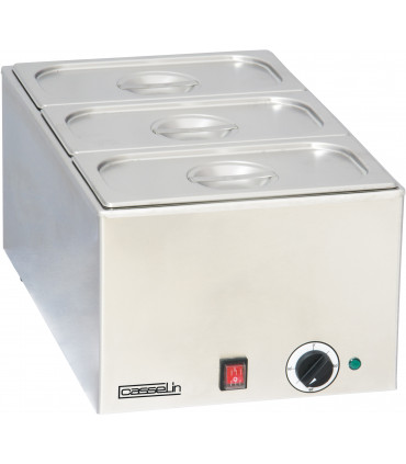 Bain-Marie + 3 bacs GN1/3 puissance 1,2Kw - CBM3 Casselin Bain-Marie + 3 bacs GN1/3 puissance 1,2Kw - CBM3 Casselin