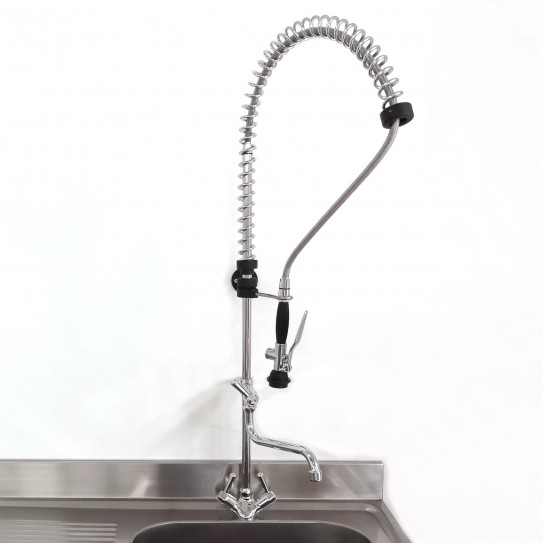 Douchette pro preflush combiné mélangeur, robinet 1/4 de tour, col de cygne DCC1/4-PM