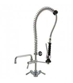 Douchette preflush combiné mélangeur, robinet 1/4 de tour, col de cygne H75-DCC1/4-PM