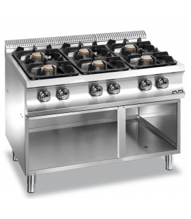 Fourneau gaz 6 feux sur baie libre G6A77XL DOMINA 700 MBM