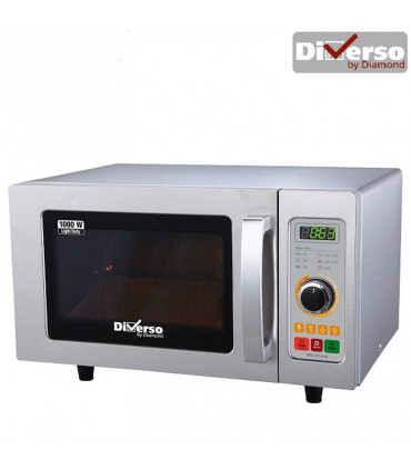 Four micro-ondes inox 25L mécanique 1000W - WR-2510-M Diverso by Diamond Four micro-ondes inox 25L mécanique 1000W - WR-2510-M Diverso by Diamond