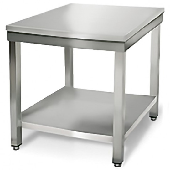 Table inox 700x700 centrale AISI304 + 1 sous tablette Table inox 700x700 centrale AISI304 + 1 sous tablette