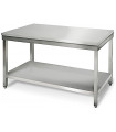 Table inox 1400x700 centrale AISI304 + 1 sous tablette