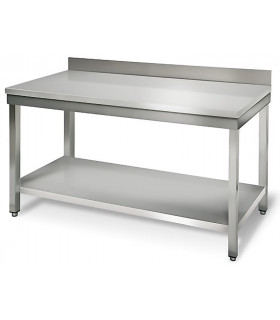Table inox 1600x700mm avec étagère basse - Équipement Pro