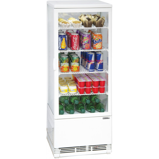 Vitrine réfrigérée 98 litres verticale ventilée 4 faces vitrées CVR98LB Vitrine réfrigérée 98 litres verticale ventilée 4 faces vitrées CVR98LB