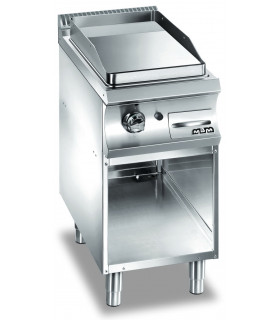 Plaque grillade gaz lisse en acier sur baie libre 40x70x85 cm - GFTA477L MBM