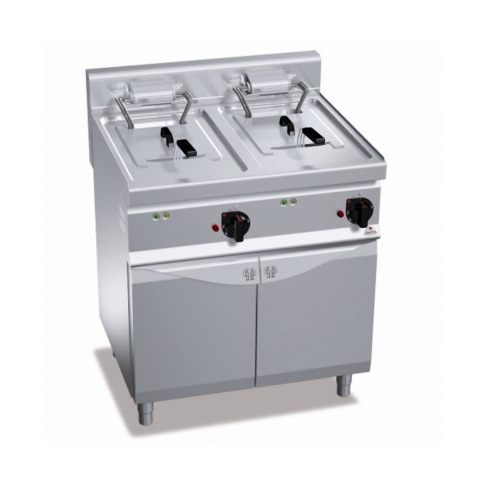 Petite friteuse électrique 1er prix 2 bacs 2*mono 2x8 l - Combisteel -  Friteuses Snack - référence 7455.1005 - Stock-Direct CHR