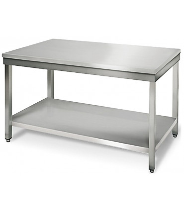Table inox 1800x700 centrale AISI304 + 1 sous tablette Table inox 1800x700 centrale AISI304 + 1 sous tablette