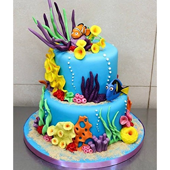 Gâteau décor réalisé avec le laminoir 45 cm MAXI SFOGLY