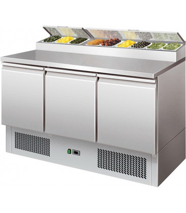 Table préparation sandwichs dessus inox + emplacement bacs gastro GN1/6 Table préparation sandwichs dessus inox + emplacement bacs gastro GN1/6