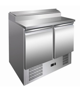 Table préparation sandwichs dessus inox + emplacement bacs gastro GN1/6 P200