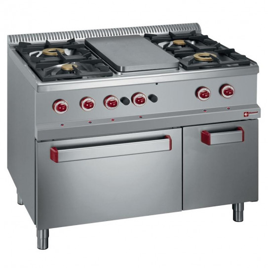 Fourneau gaz 4 feux + Plaque mijotage + Four gaz + Placard G77/TM4BFA11 Diamond Fourneau gaz 4 feux + Plaque mijotage + Four gaz + Placard G77/TM4BFA11 Diamond