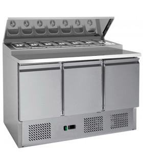 Table préparation sandwichs inox + emplacement bacs gastro GN1/3 ATOSA