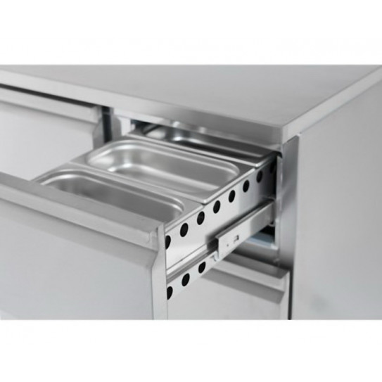 Desserte table réfrigérée 1 porte 2 tiroirs AAS901-2D