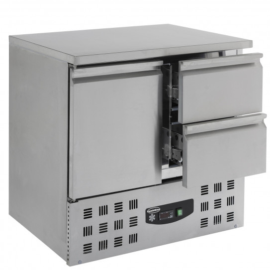Desserte table réfrigérée 1 porte 2 tiroirs AAS901-2D