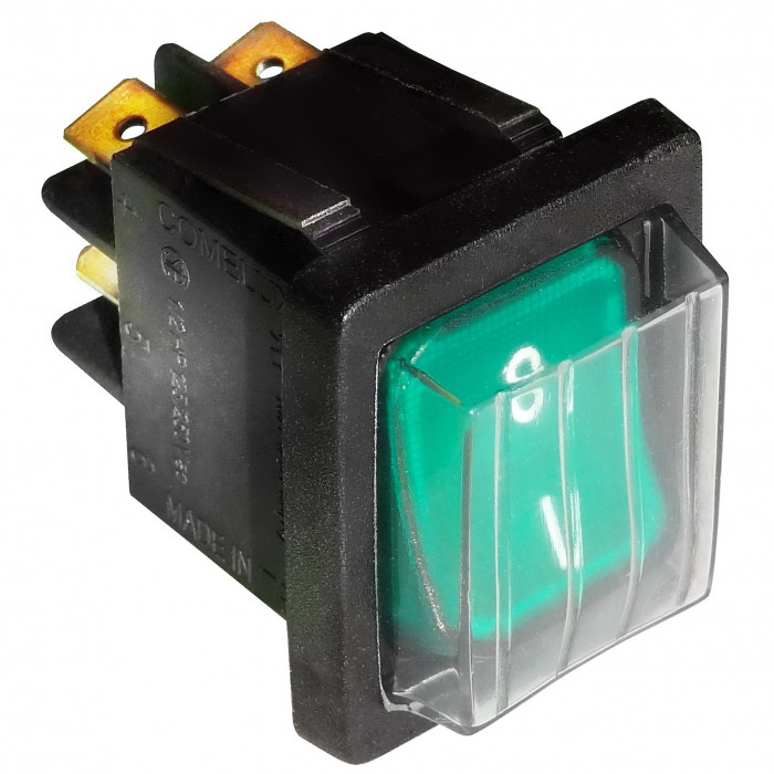 Interrupteur à bascule lumineux Vert On I OFF 0 pour façonneuse