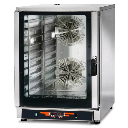 Four mixte 10 niveaux 60x40 ou GN1/1 vapeur à injection directe VESUVE 10TG NERONE VULCAIN-10 Four mixte 10 niveaux 60x40 ou GN1/1 vapeur à injection directe VESUVE 10TG NERONE VULCAIN-10