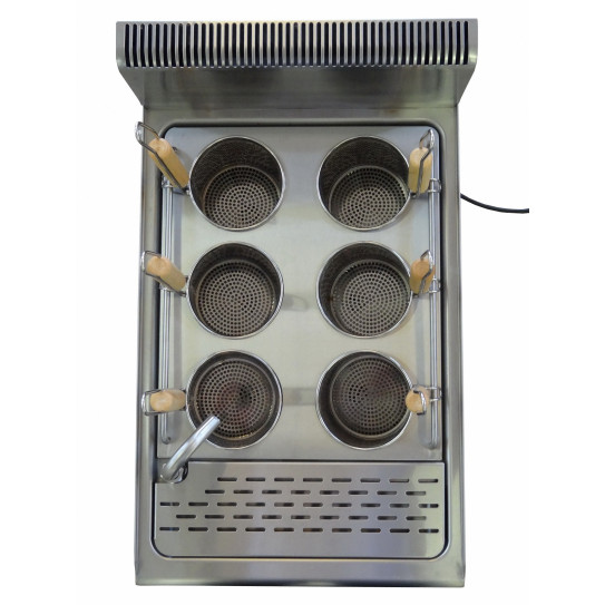 JUS-DM-2 - Cuiseur à pâtes électrique top de table 15L 5,4kW - 6 paniers