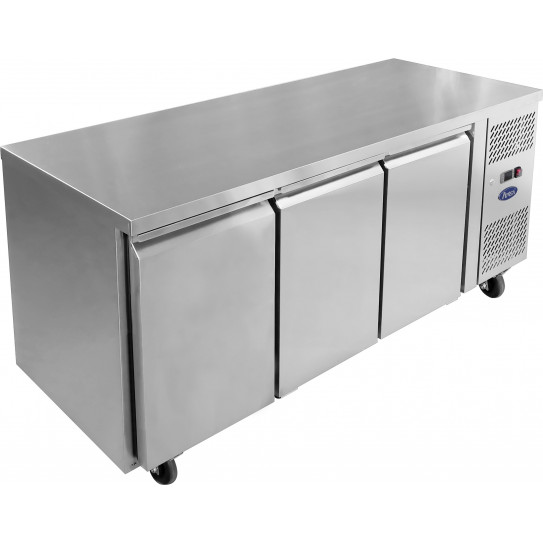 Desserte GN1/1 réfrigérée 3 portes Froid positif ventilé Tropicalisé Gastronorm EPF3432 Atosa Desserte GN1/1 réfrigérée 3 portes Froid positif ventilé Tropicalisé Gastronorm EPF3432 Atosa