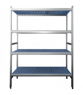 Rayonnage chambre froide 4 niveaux L1475 x P465 x H1700 mm - 14514N465C