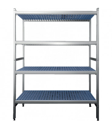 Rayonnage chambre froide 4 niveaux L1475 x P465 x H1700 mm - 14514N465C Rayonnage chambre froide 4 niveaux L1475 x P465 x H1700 mm - 14514N465C