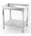 Table inox 1000x700 centrale AISI304 + 1 sous tablette