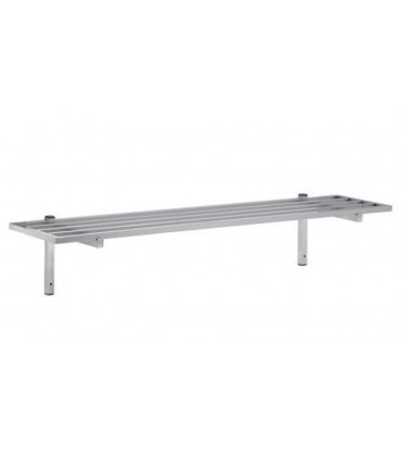 Étagère murale tubulaire inox ajourée 1400x400mm BUD-ETTU144 L2G Étagère murale tubulaire inox ajourée 1400x400mm BUD-ETTU144 L2G
