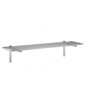 Étagère murale tubulaire inox ajourée 1400x400mm BUD-ETTU144 L2G