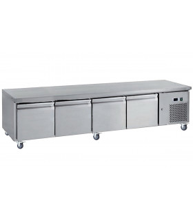 Soubassement réfrigéré tour bas inox 4 portes 2230x700xH650 U-GN4100TN L2G