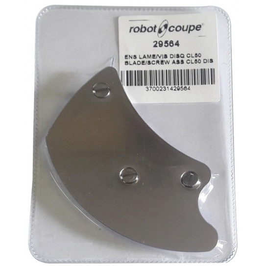 Ensemble lame et vis de disque éminceur E/S et frites F Robot-Coupe 29564 pour CL50, CL52, CL55, CL60, R502, R652, R752