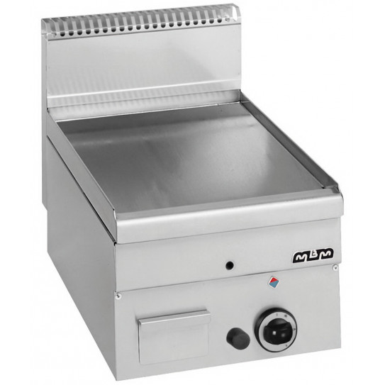 GFT46L MBM Plaque à snacker gaz lisse acier - Surface utile 350x500mm - 5,1kW