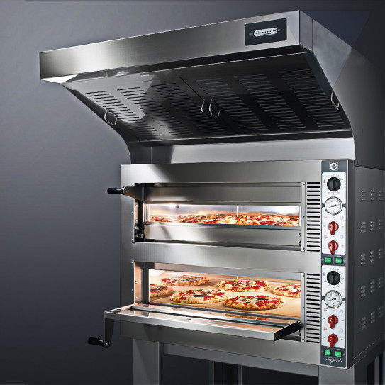 Four pizza électrique Tiepolo TP635/2CM CUPPONE hotte et support en option