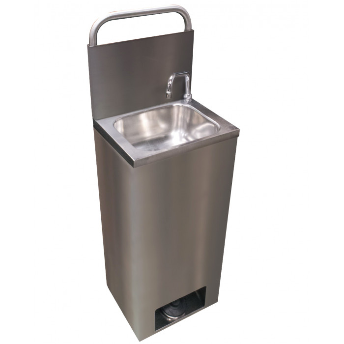 Lave mains inox avec dosseret eau chaude eau froide