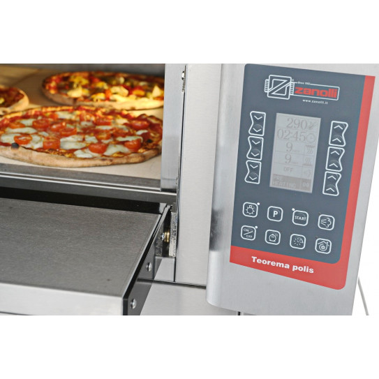 Four pizza électrique Teorema T POLIS 3/MC18 ZANOLLI 2 Modules + Hotte T POLIS 3/TP + Support T POLIS 3/BM/2MC
