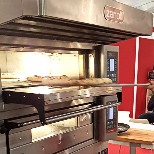 Four pizza électrique Teorema T POLIS 3/MC18 ZANOLLI 2 Modules + Hotte T POLIS 3/TP + Support T POLIS 3/BM/2MC