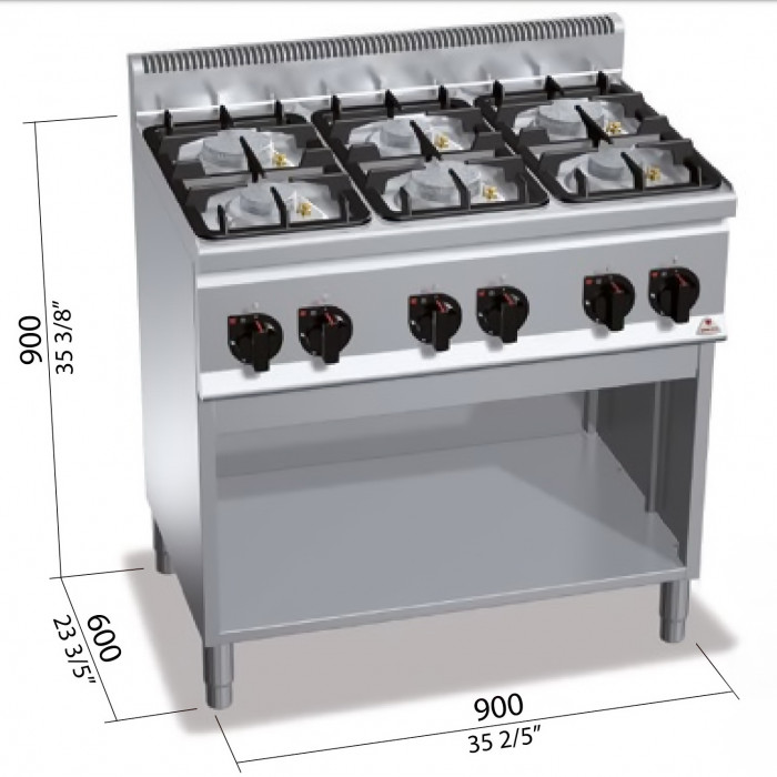 Piano de Cuisson La Maison de Valerie - Cuisinière 5 feux gaz