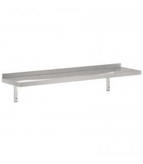 Étagère murale Inox AISI304 L1000xP300 mm 1 niveau 2 consoles