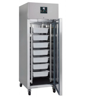 Armoire froide réfrigérée à poissons 600L + 7 Bacs -5ºC/+5ºC - 1 porte inox GN600TNFISH - L2G