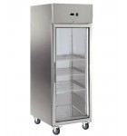 Armoire froide réfrigérée positive 650L GN2/1 -2ºC/+8ºC Inox - 1 porte vitrée GN650TNG - L2G