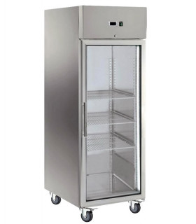 Armoire froide réfrigérée positive 650L GN2/1  -2ºC/+8ºC  Inox - 1 porte vitrée GN650TNG - L2G